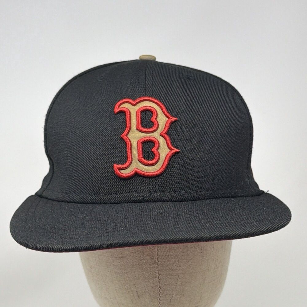 Boston Red Sox New Era Adjustable Hat Mens Black 100% Wool MLB Cap OSFM